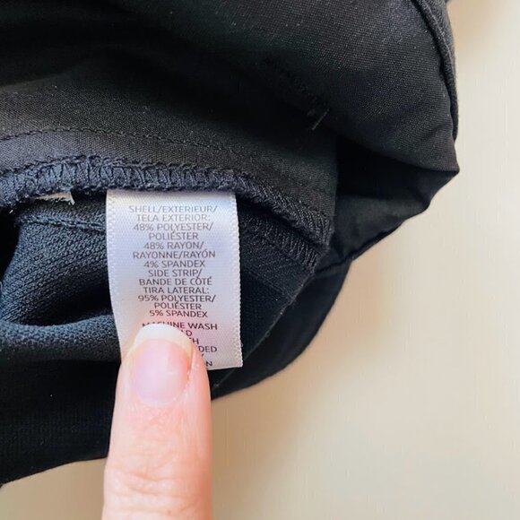 Ann Tyalor LOFT Pant Trouser Tuxedo Satin Black Marisa Ankle Zipper Evening - Picture 5 of 8